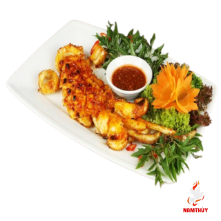 Mực Một Nắng Nướng Sa Tế
