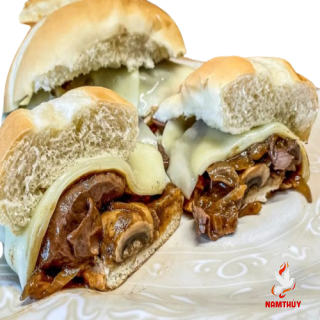Nai Sốt Tiêu Đen + Sandwich