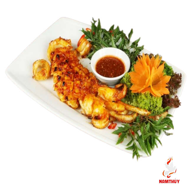 Mực Một Nắng Nướng Sa Tế